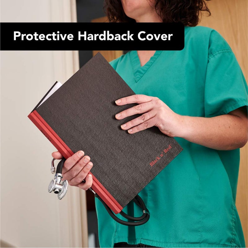Black n' Red Notebooks, Casebound, Hardcover, 11-3/4" x 8-1/4", Large, 96 Ruled Sheets, 3-Pack (73601) - Image 3